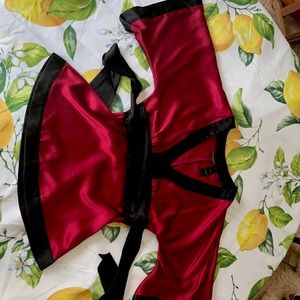 Kimono inspired blouse with wraparound ribbon tie!